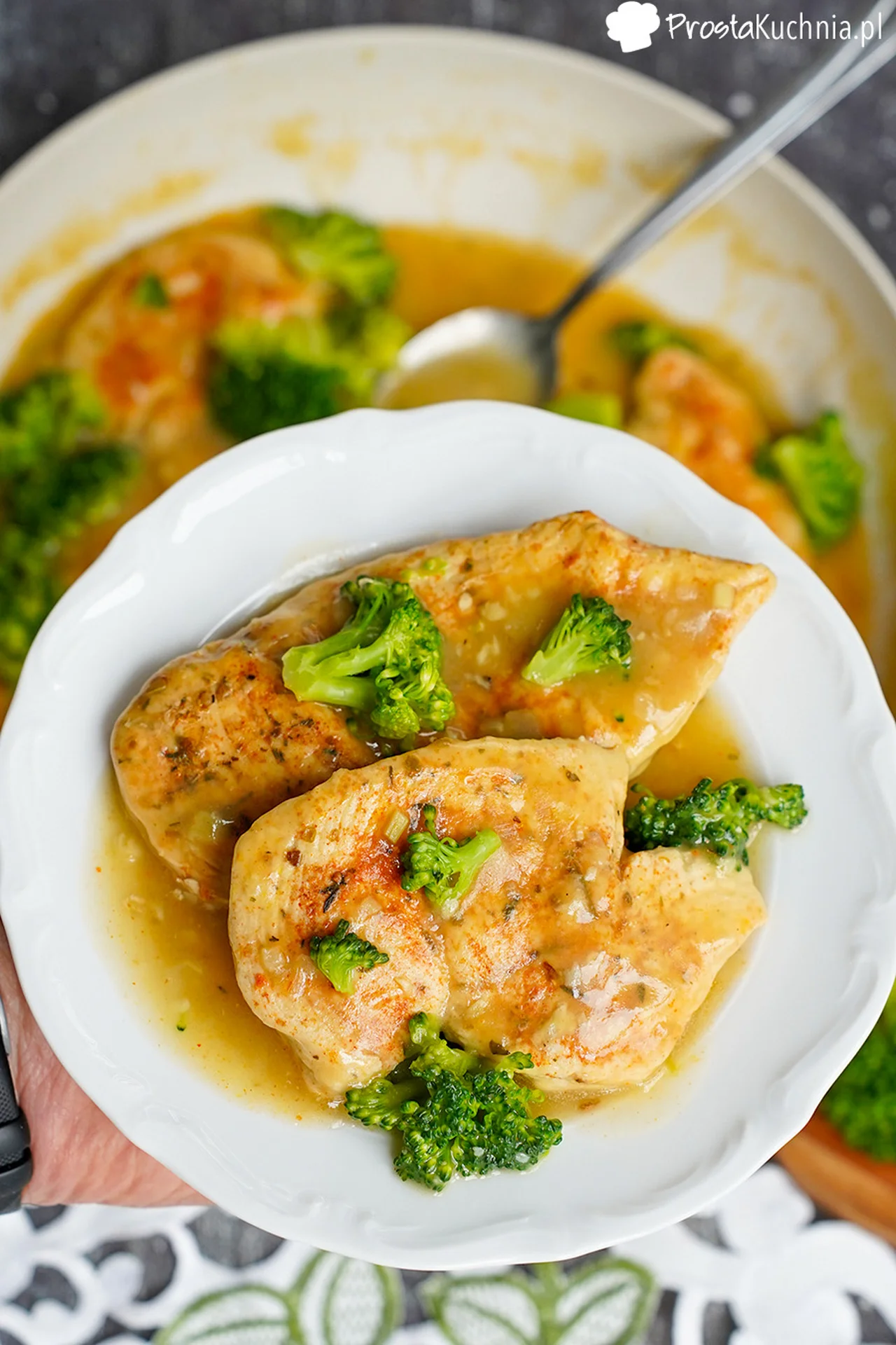Kurczak w sosie brokułowym