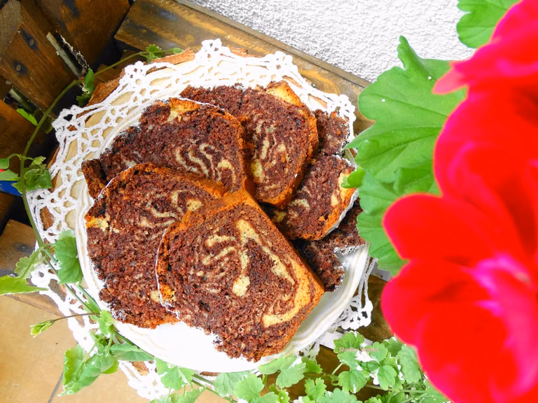 Babka mannowa zebra.