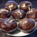 MUFFINKI KAKAOWE Z BIAŁĄ CZEKOLADĄ (na maślance)