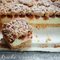 Ciasto bardzo kruche z waniliową pianką i śliwkami