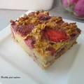 Pieczona owsianka z truskawkami