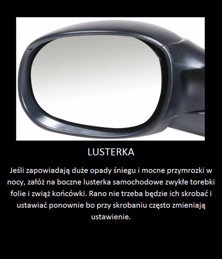 Prosty trik na zabezpieczenie lusterka w zimie!