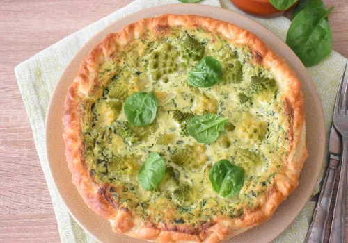 Tarta ze szpinakiem i brokułem