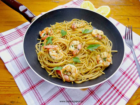 Najprostsze spaghetti z krewetkami