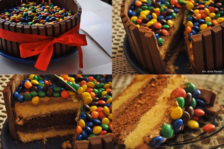 Tort M&M i KitKat