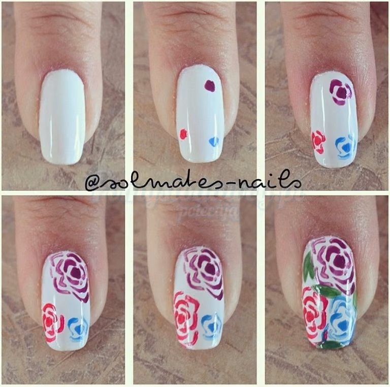 Kwiecisty manicure