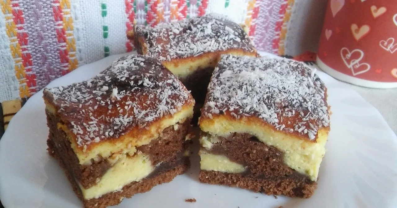 Murzynek z serem. Ciasto czekoladowo serowe. Sernik izaura.