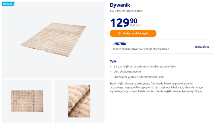 Zdjęcie Ten nowy dywan z Action za 129 zł to gorący hit wnętrz! Mięciutki, a bąbelkowa struktura zrobi w pokoju duży efekt wow #1