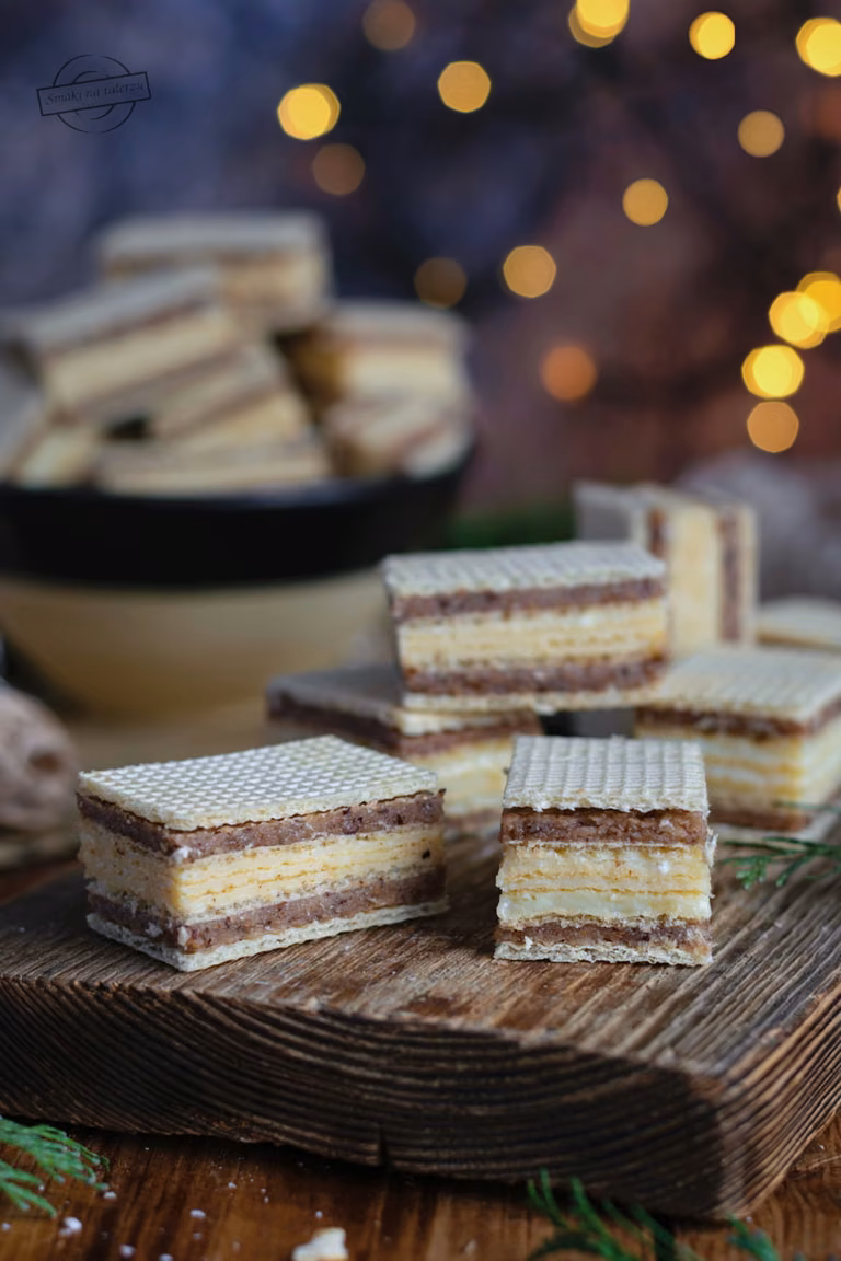 Wafle mleczno-orzechowe