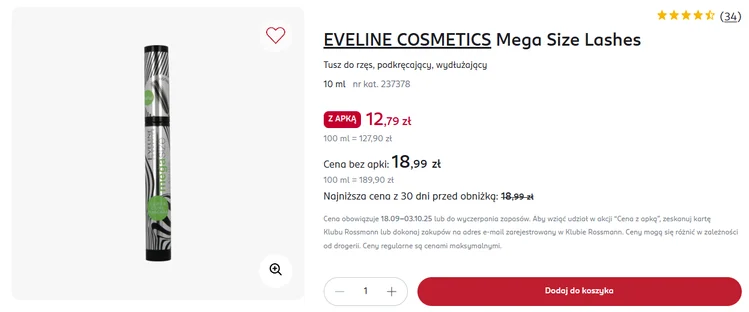 Zdjęcie Ten tusz do rzęs z Rossmanna kosztuje tylko 12 zł, a efekt jak po zalotce! Imponujące wydłużenie bez grudek i obsypywania #1