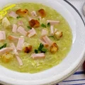 Zupa porowa z szynką