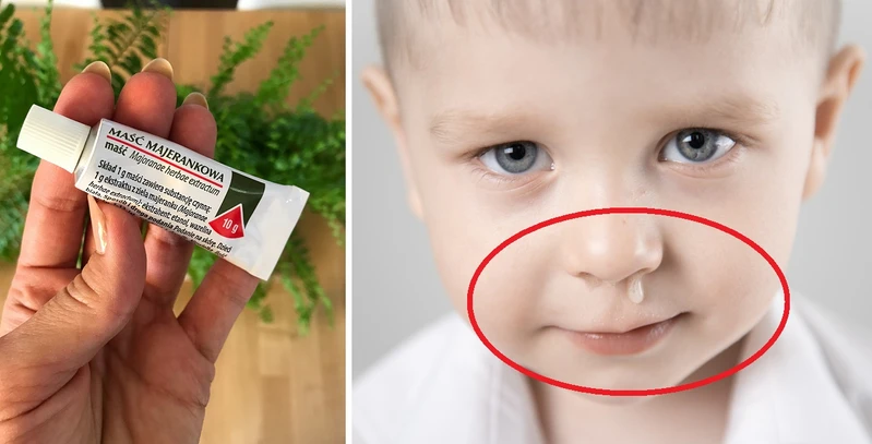 Maść majerankowa. HIT z apteki na dziecięcy katar za 3 zł!