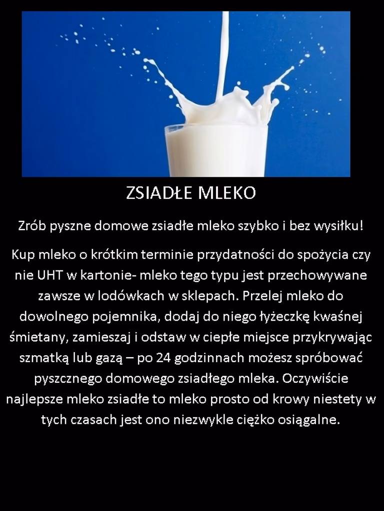 Trik na pyszne domowe zsiadłe mleko!