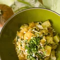 Wegetariańskie risotto z dynią, cukinią i jarmużem
