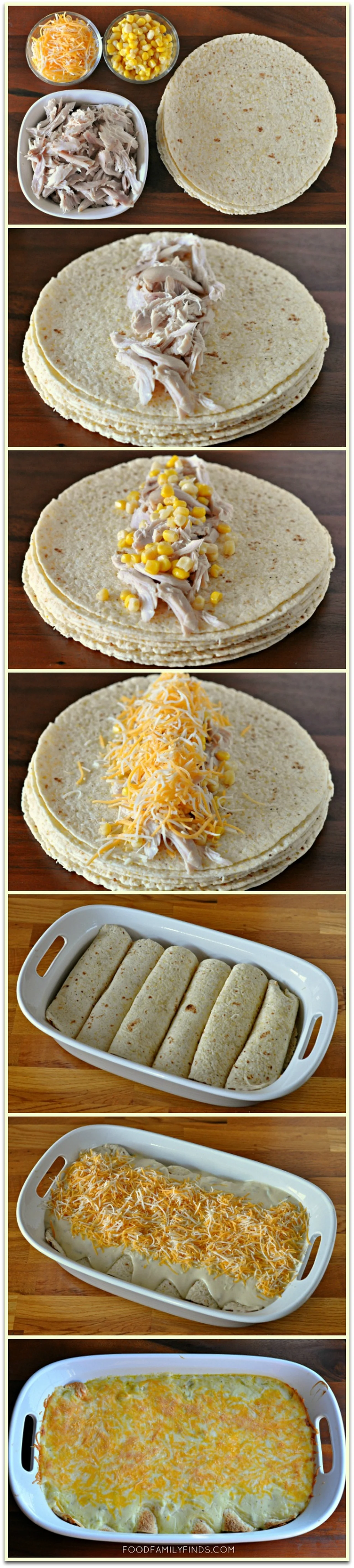 Zapiekane tortille z kurczakiem - Enchiladas