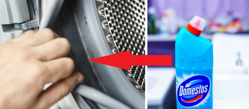 Jeśli masz problem z brudną i nieprzyjemnie pachnącą pralką, wlej do niej domestos!