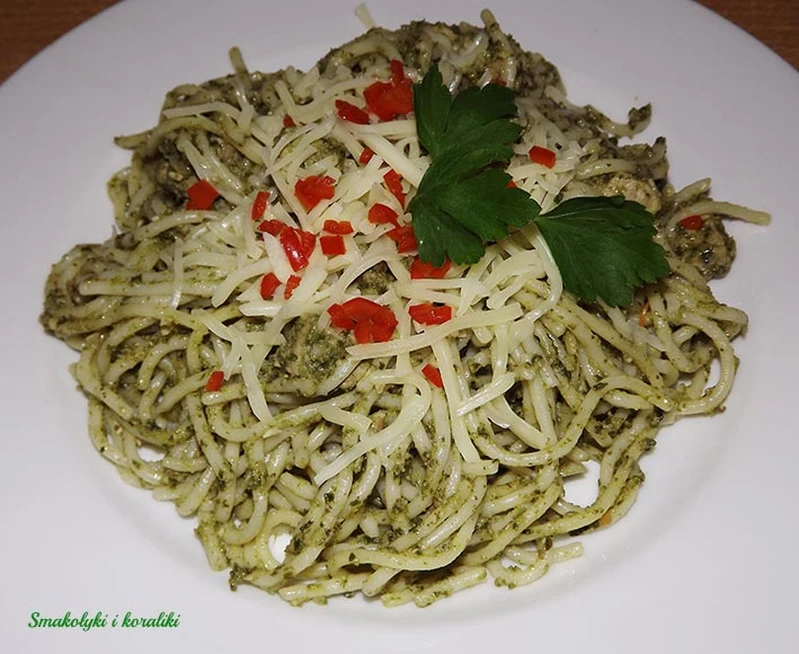 Spaghettti con spinaci