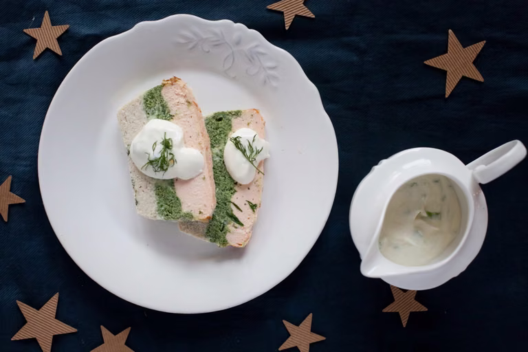 Trójkolorowa terrina rybna