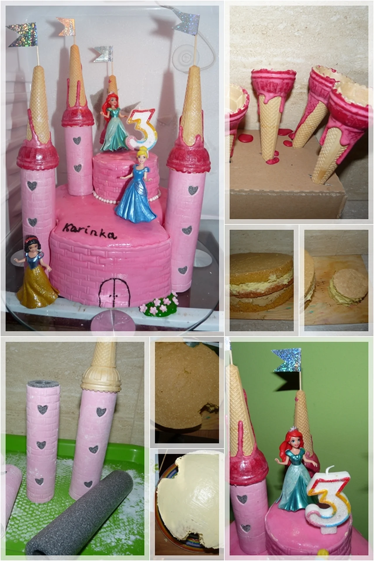 Tort zamek z księżniczkami