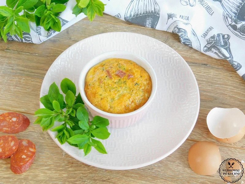 Śniadaniowe muffiny jajeczne z chorizo
