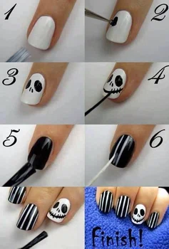 Manicure na Halloween