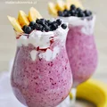 Deser "Nice Cream" bananowo-jagodowy z mlekiem kokosowym