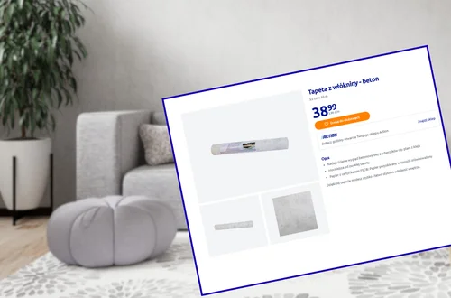 Ta tapeta z Action za 39 zł to hit do salonu! Jest super mocna, modny efekt betonu bez pęcherzyków i plam z kleju