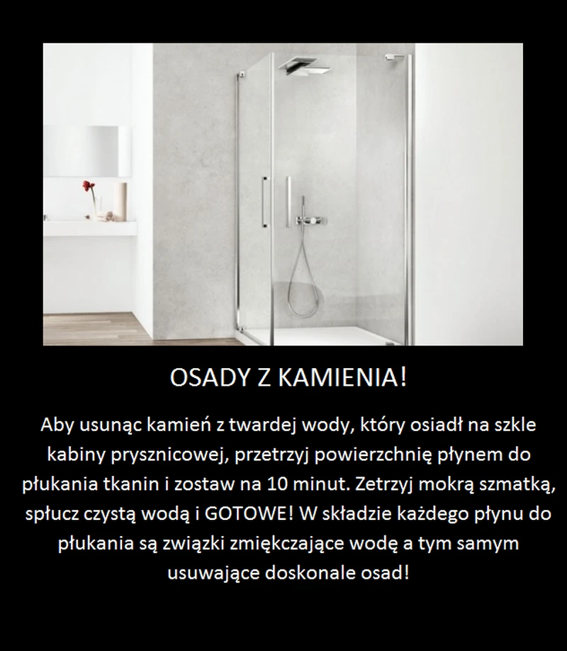 Prosty trik dzięki któremu usuniesz kamień z kabiny prysznicowej!