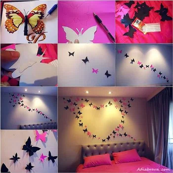 Dekoracje na ścianę - motyle