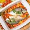 Dorada all'acqua pazza - ryba pieczona w białym winie z pomidorkami