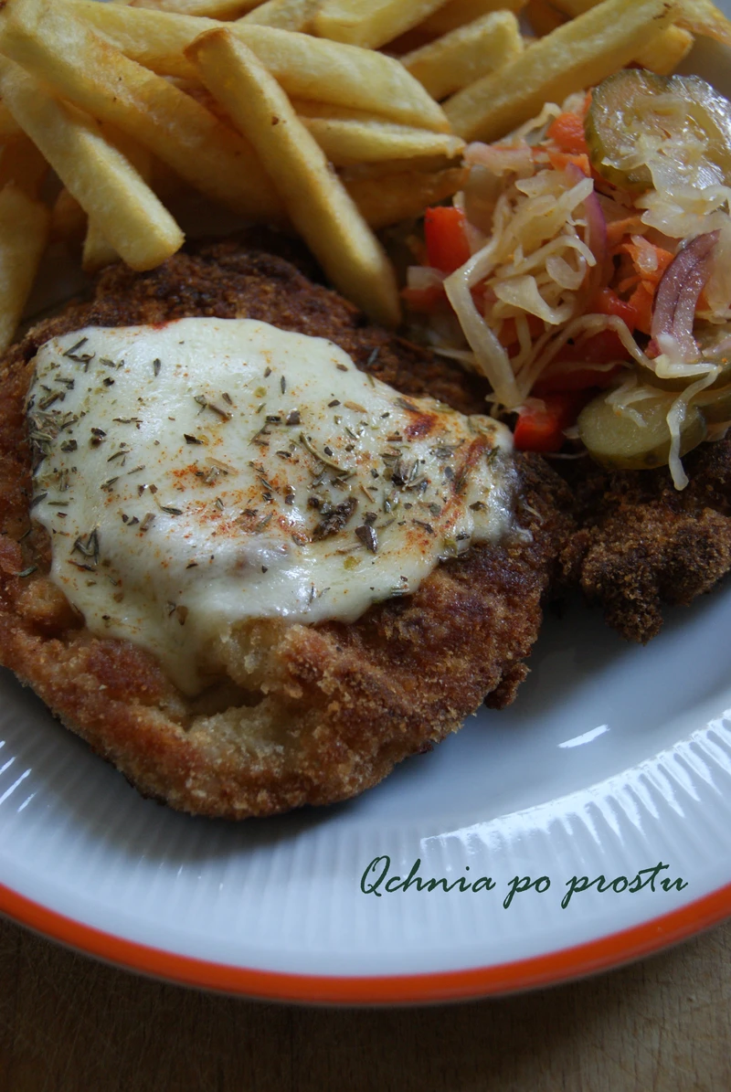 Kotlety schabowe zapiekane z mozzarellą