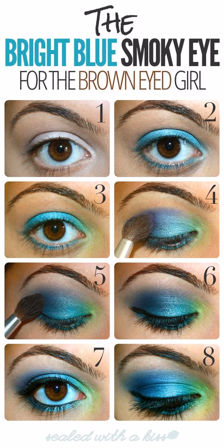 Niebieski smokey eye