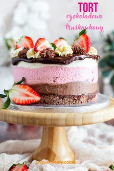 Tort czekoladowo-truskawkowy
