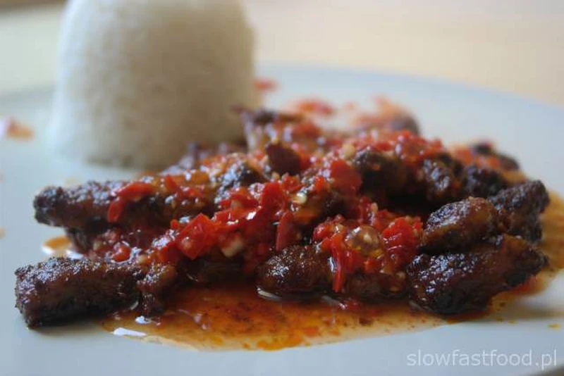 Wieprzowina w sosie słodkie chilli