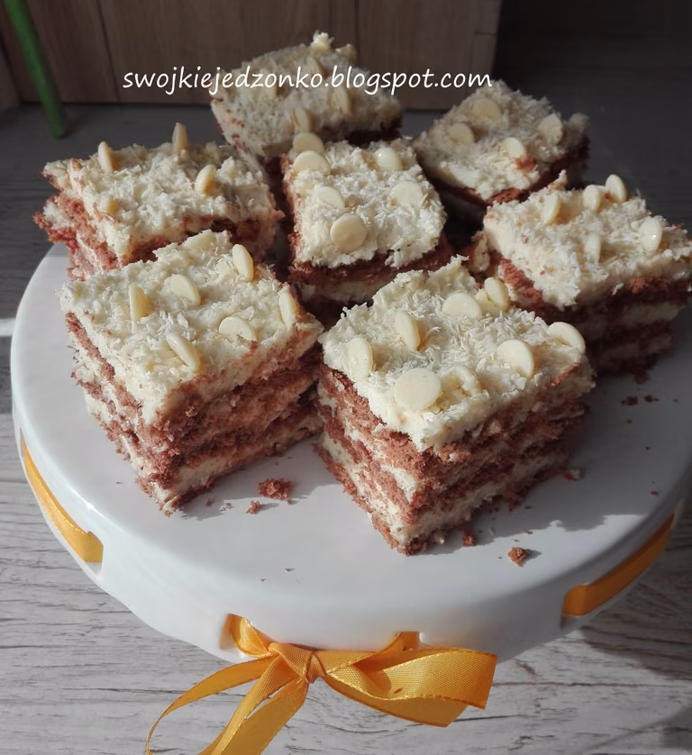 Ciasto Princessa zebra -bez pieczenia