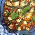 Frittata z cukinią i szparagami