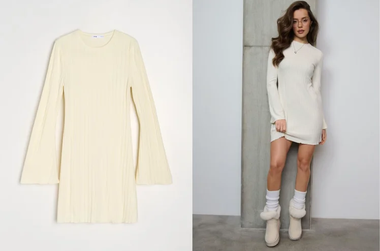 Zdjęcie Ta sweterkowa sukienka z Sinsay za 39 zł to petarda na zimę i wiosnę! Rękawy i prążkowanie robią robotę - do kozaków i balerin - krój dla każdej sylwetki #2
