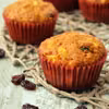 Muffiny marchewkowe z jabłkiem i żurawiną