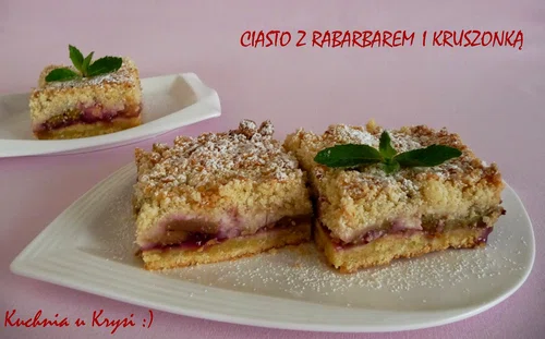 Ciasto z rabarbarem i kruszonką