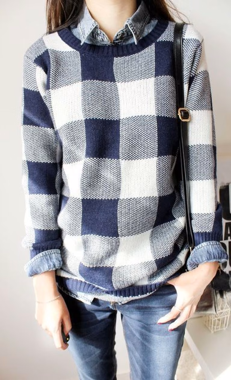 Sweter w kwadraty