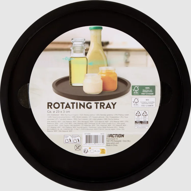 Zdjęcie Styl, porządek i funkcjonalność za 13,49 zł? Obrotowa patera z Action podbija kuchnie i stoły! 🔄🍽️ #1