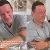 Radosław Majdan nie mógł ukryć wzruszenia na widok niespodzianki z okazji 50. urodzin.