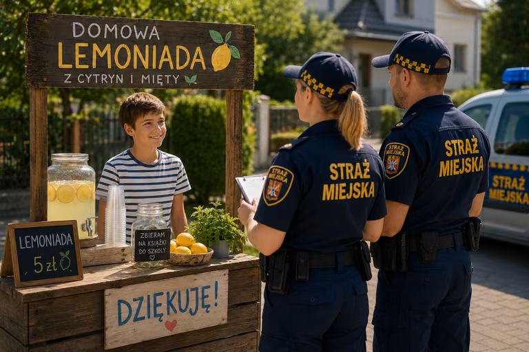 Straż interweniowała na stoisku z lemoniadą! Czy dziecko mogło ją legalnie sprzedawać?