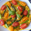 Omlet ze szparagami i pomidorami - 195 kcal