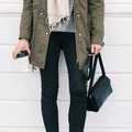 Zimowa parka khaki