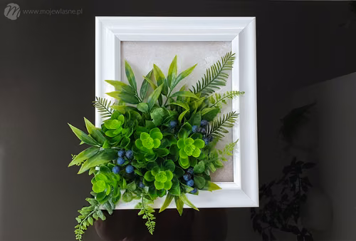 Ramka z roślinami DIY