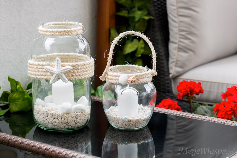 DIY Lampiony ze słoika – styl morski