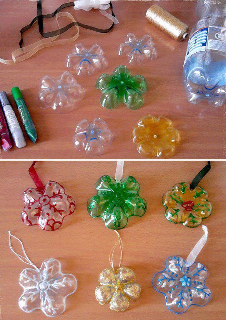 Świąteczne dekoracje z plastiku