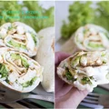 Burrito z ryżem, kurczakiem i brokułami