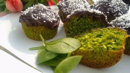 Zielone muffinki kokosowe